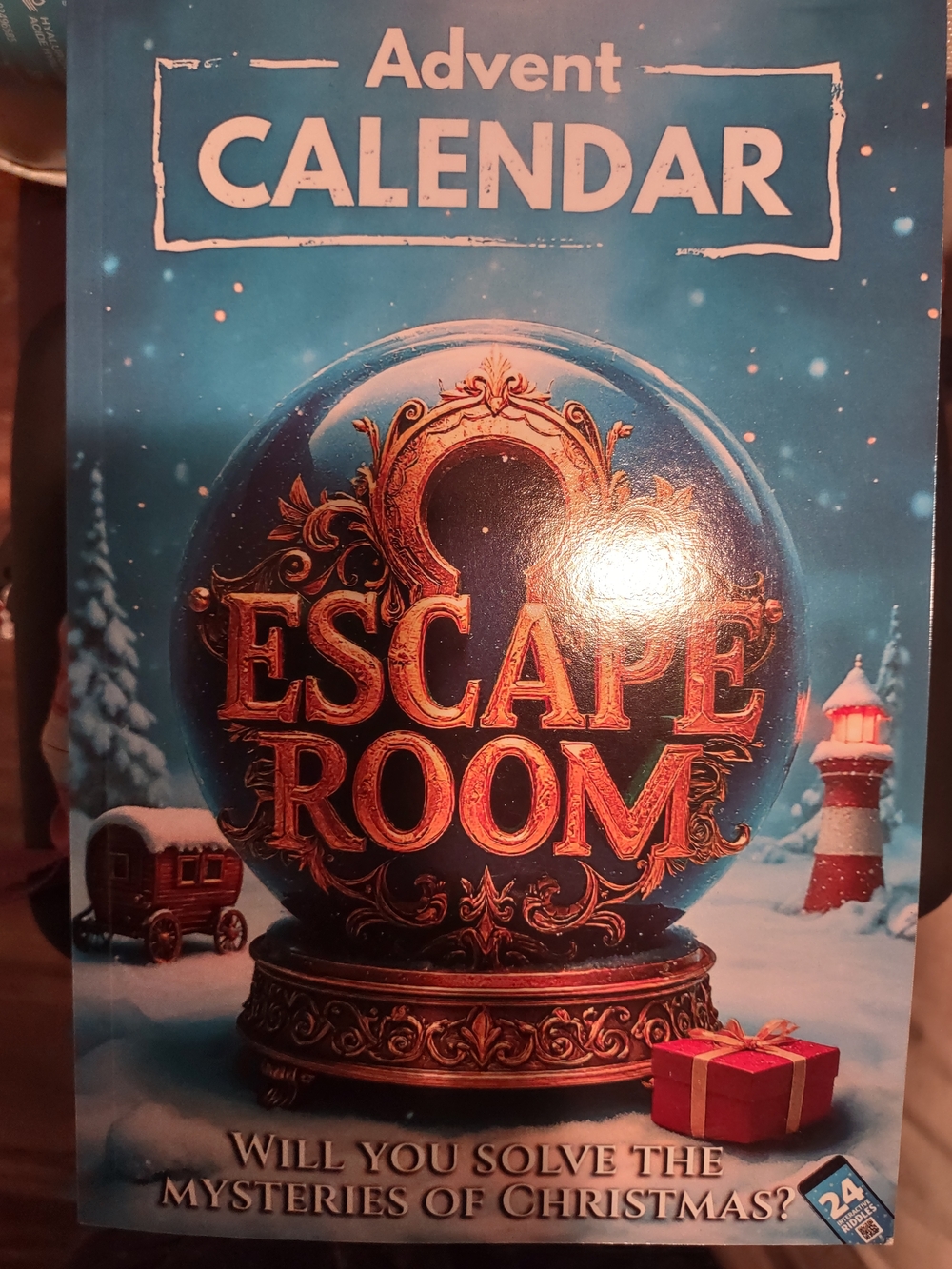 Escape Room Advent Calendar - Blue & Gold Holiday Game